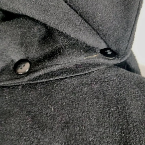 Calvin Klein Wool blend black clip/zipper front closure detachable hoodie coat 6 - Picture 13 of 13